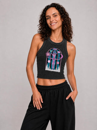 Dissolution of Ego - Femme Snow Washed Tank Top