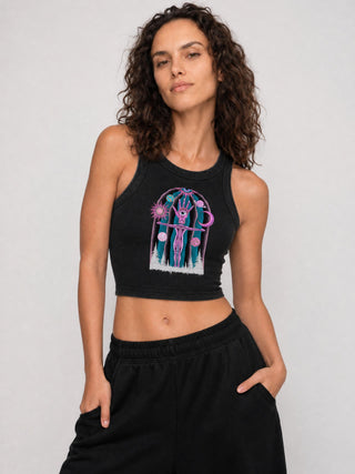 Dissolution of Ego - Femme Snow Washed Tank Top