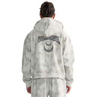 Existential - Dirty Washed Zip-Up Fleece Heavyweight Hoodie (NEW) - view 7