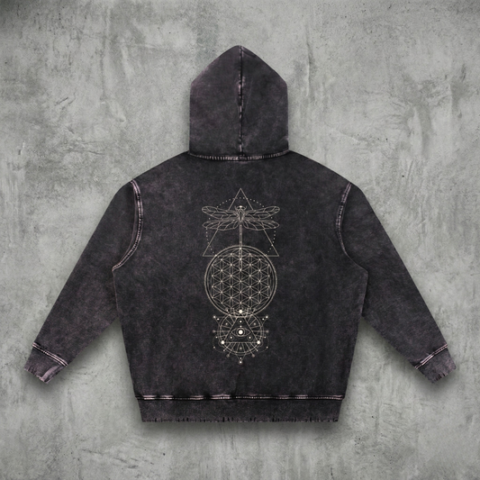 Existential - Snow Wash Hand-Frayed Heavyweight  Hoodie