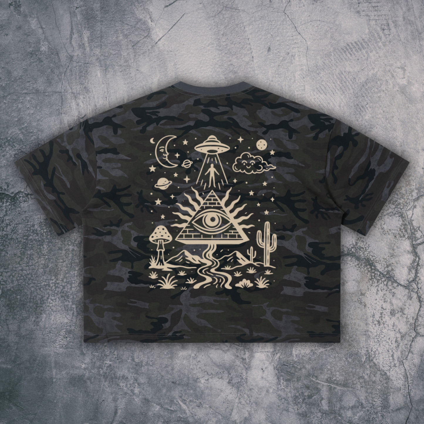 Mystic Signal - Unisex Camo Boxy T-Shirt (NEW)