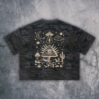 Mystic Signal - Unisex Camo Boxy T-Shirt (NEW)