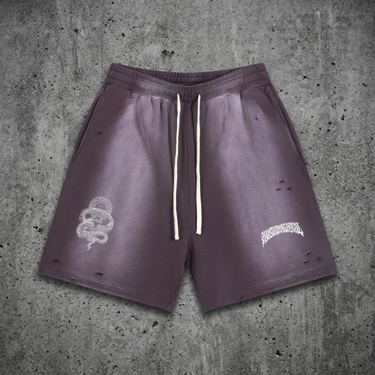 DMT.exe - Sun Fade Heavyweight Distressed Shorts (NEW)