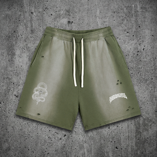 DMT.exe - Sun Fade Heavyweight Distressed Shorts (NEW)