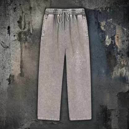 Merkaba Cipher — Snow Wash Heavyweight Baggy Sweatpants