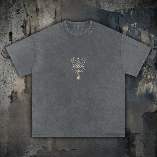 Mystic Signal - Snow Wash Oversized Heavyweight Tee