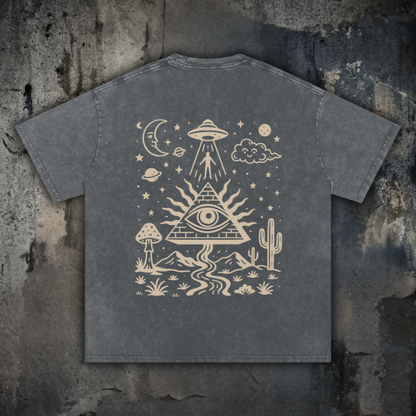 Mystic Signal - Snow Wash Oversized Heavyweight Tee