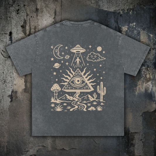 Mystic Signal - Snow Wash Oversized Heavyweight Tee