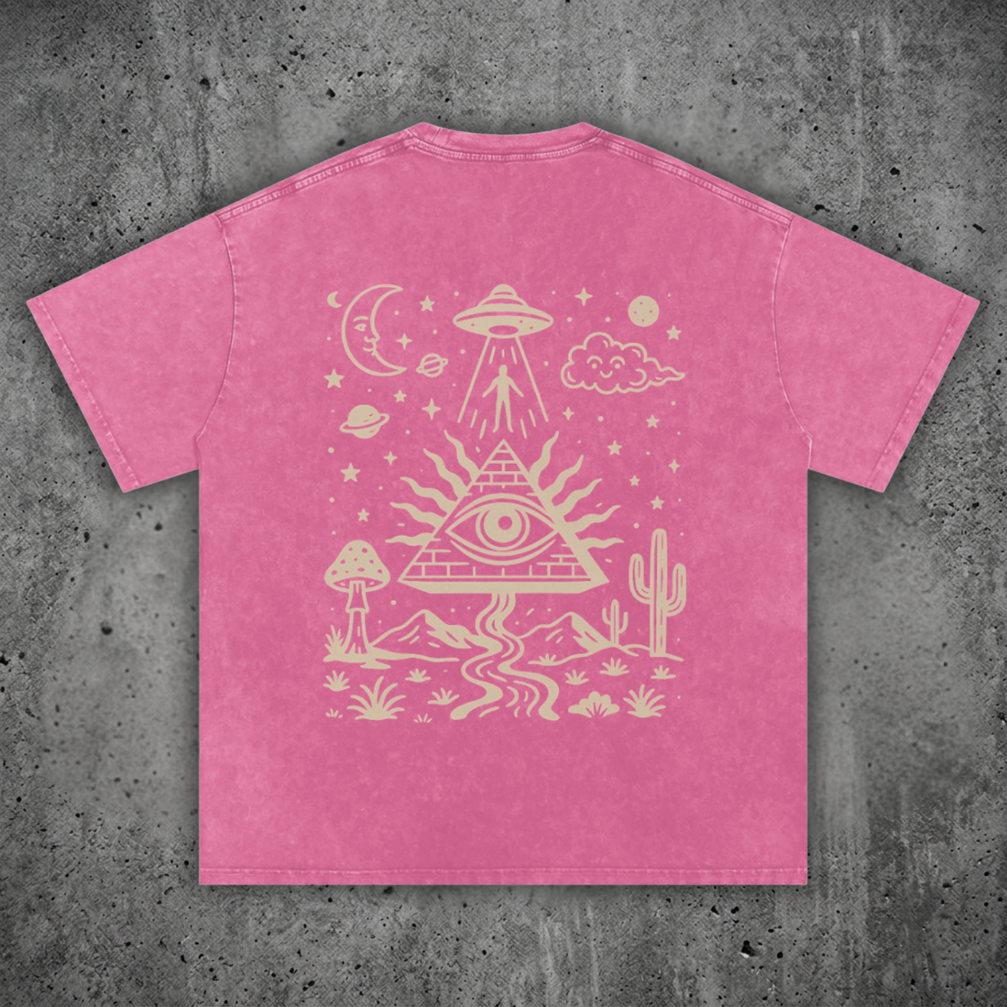 Mystic Signal - Snow Wash Oversized Heavyweight Tee