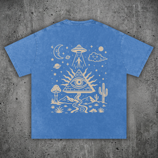 Mystic Signal - Snow Wash Oversized Heavyweight Tee