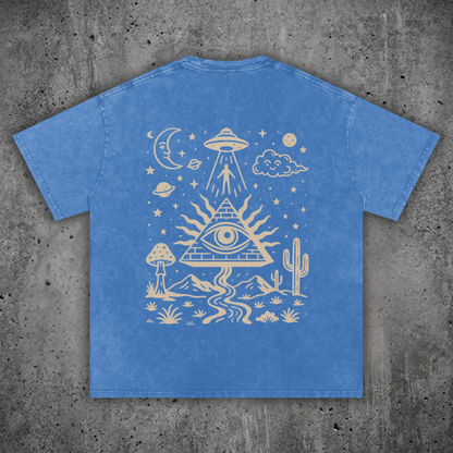 Mystic Signal - Snow Wash Oversized Heavyweight Tee