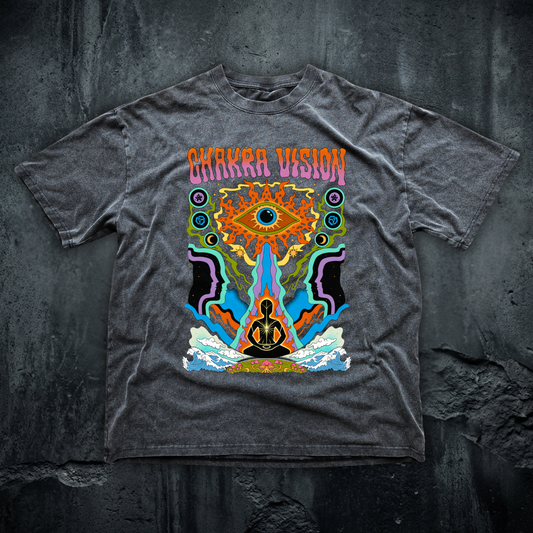 Chakra Vision - Fluffy Vintage Washed Relaxed fit T-Shirt (NEW)
