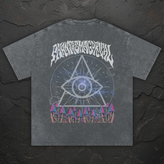 Cosmic Geometry - Snow Wash Oversized Heavyweight Tee (NEW)