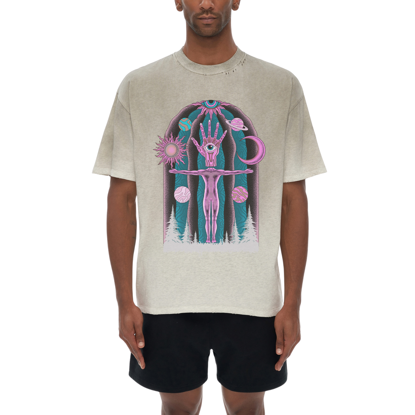 Dissolution of Ego - Vintage Washed Frayed T-Shirt (NEW)