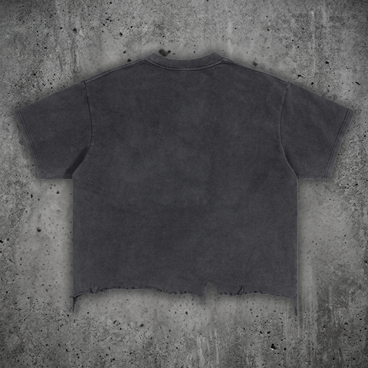 Dissolution of Ego - Vintage Wash Boxy Distressed Hem T-Shirt (NEW)