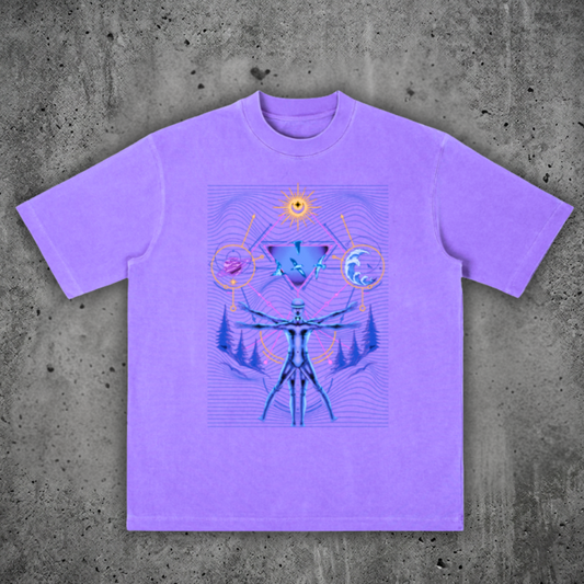 Interconnected - Vintage Wash Ultra-heavy Drop Shoulder T-shirt (NEW)