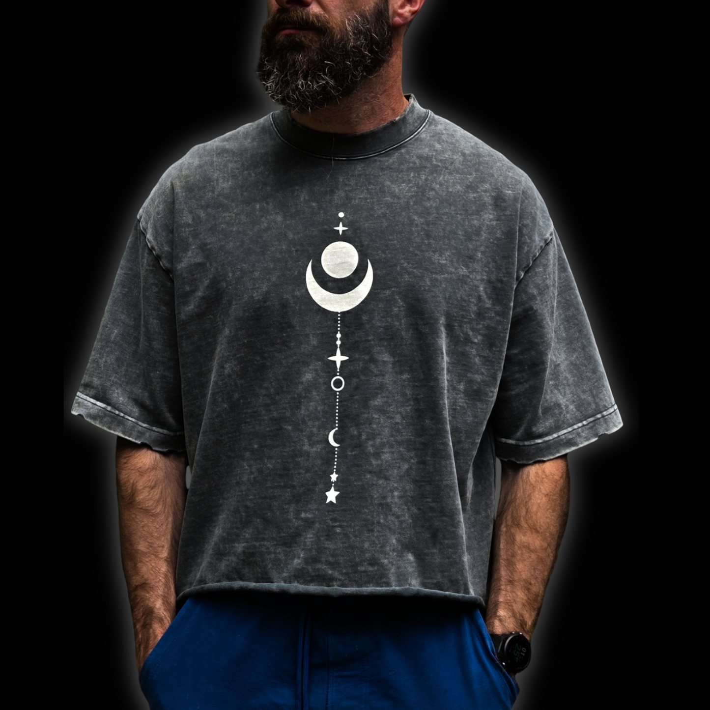 Existential - Snow Wash Raw-Hem Boxy Ultra-Heavyweight T-shirt (NEW)
