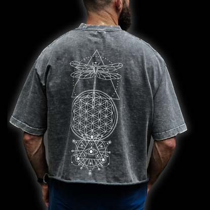 Existential - Snow Wash Raw-Hem Boxy Ultra-Heavyweight T-shirt (NEW)