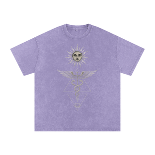 Inner Alchemy - Acid Wash Oversize T-Shirt - 250 GSM (Limited Release) - detail shot