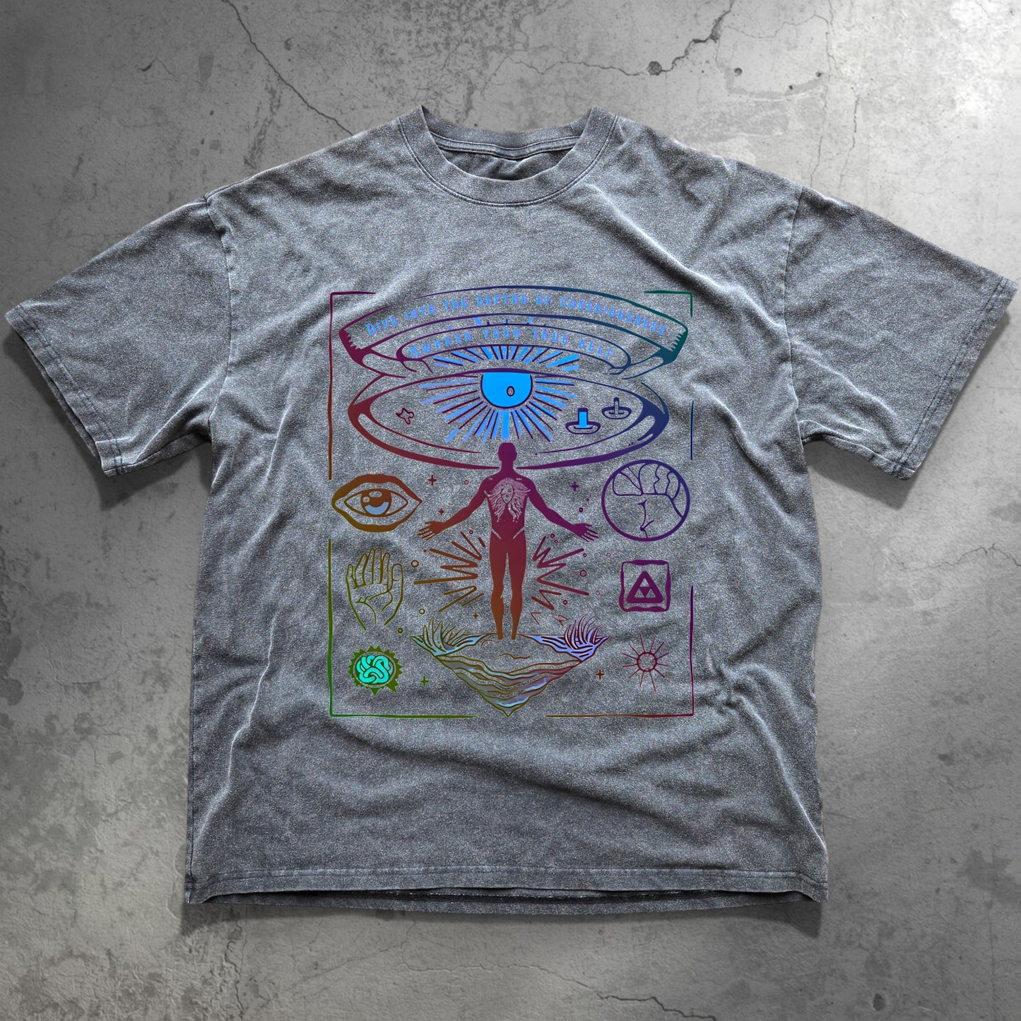 Awaken Your True Self - Fluffy Vintage Heavyweight T-Shirt - T-Shirt heavyweight vintage washed tee by Phantasmagorical