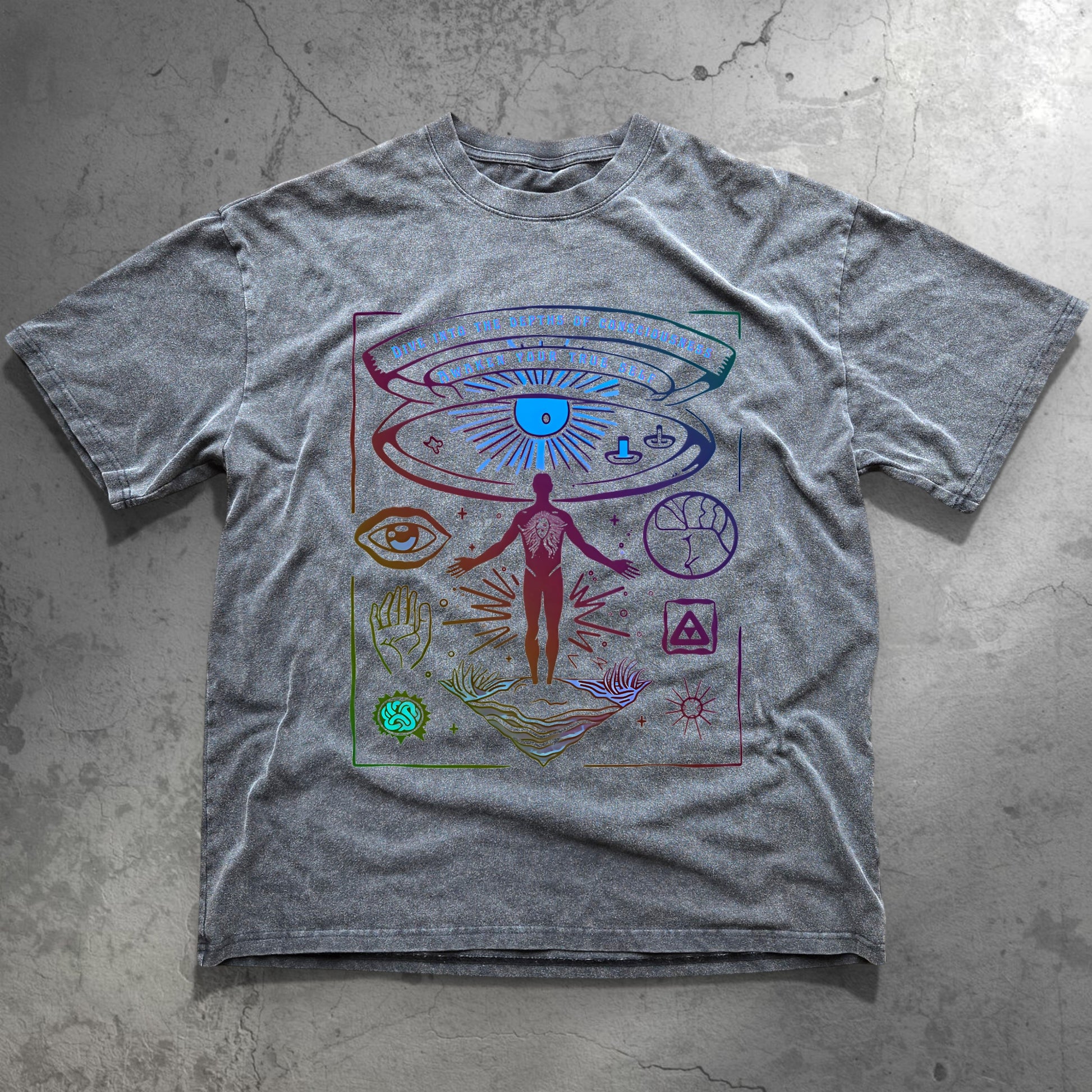 Awaken Your True Self - Fluffy Vintage Heavyweight T-Shirt - T-Shirt heavyweight vintage washed tee by Phantasmagorical