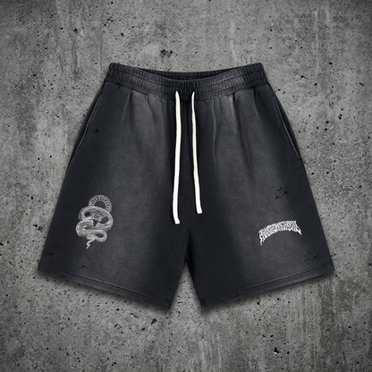 DMT.exe - Sun Fade Heavyweight Distressed Shorts (NEW)
