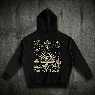 Mystic Signal - Oversize Fleeced Hoodie