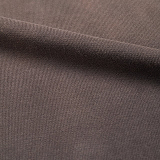 Cosmic Connection Zip Hoodie close-up showing brown fabric texture and seam detail