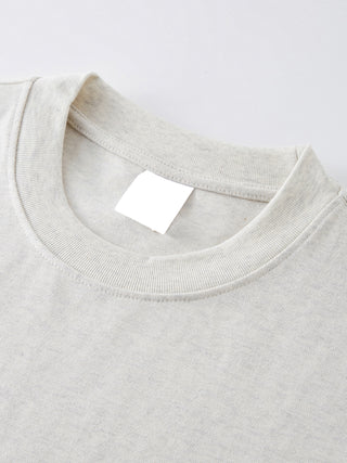 Open Your Mind black 425 GSM tee ribbed crew neck with blank label detail