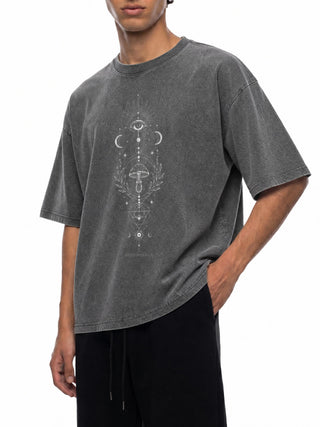 Mystic Myco - Fluffy Vintage Washed T-Shirt - 250 GSM