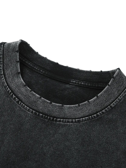 Luminate - Snow Washed Frayed Hem Tank Top