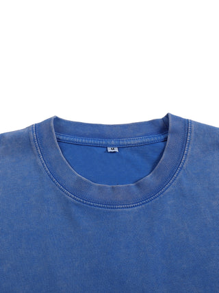 Paradoxical Perspective Snow Wash Oversized Heavyweight Tee - hanging studio shot