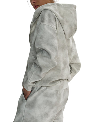 Existential hoodie hood detail close-up