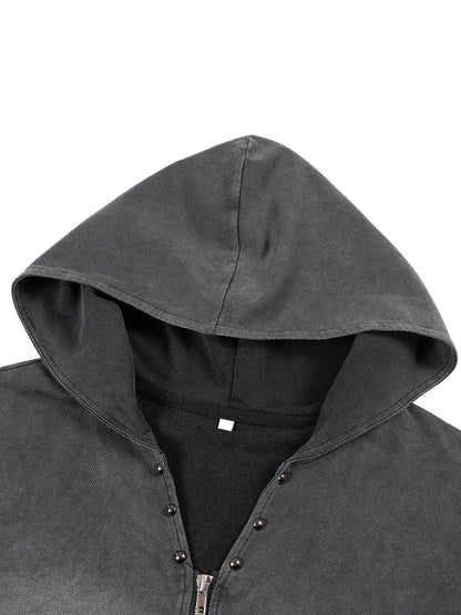 DMT.exe - Vintage Washed Zip-Up Hooded Tank Top (NEW)