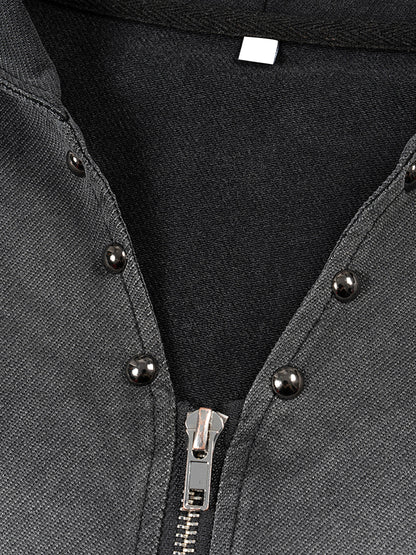 DMT.exe - Vintage Washed Zip-Up Hooded Tank Top (NEW)