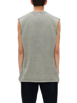 Inner Alchemy - Snow Washed Frayed Hem Tank Top