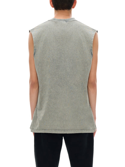Inner Alchemy - Snow Washed Frayed Hem Tank Top
