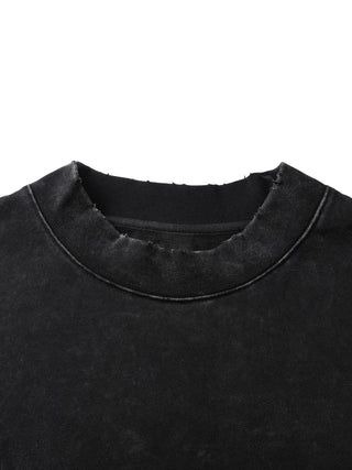 DMT.exe oversized graphic crewneck sweatshirt, garment detail of the 350 GSM heavyweight cotton fleece construction