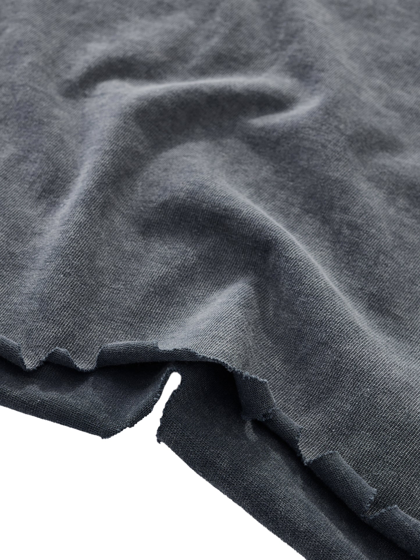 Close-up of Existential snow wash fabric texture