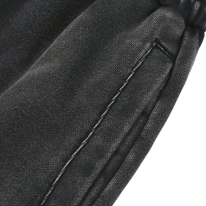 Merkaba Cipher Snow Wash Heavyweight Baggy Sweatpants - detail close-up sacred geometry texture