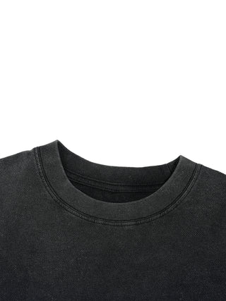 Mystic Signal - Vintage Wash Boxy Distressed Hem T-Shirt (NEW)