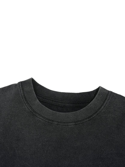 Mystic Signal - Vintage Wash Boxy Distressed Hem T-Shirt (NEW)