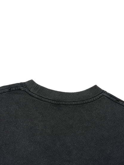 Mystic Signal - Vintage Wash Boxy Distressed Hem T-Shirt (NEW)