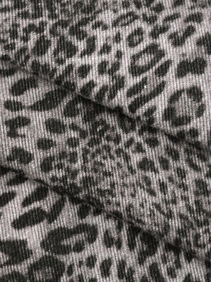 Existential - Unisex Vintage Wash Leopard Wide Leg Jeans
