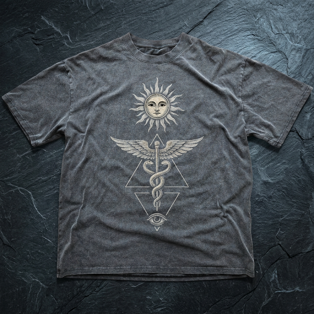 Inner Alchemy - Fluffy Vintage Washed Relaxed fit T-Shirt (NEW)