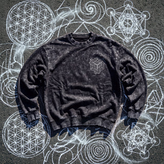 Paradigm Snow Washed Hand-Frayed Sweatshirt, front view