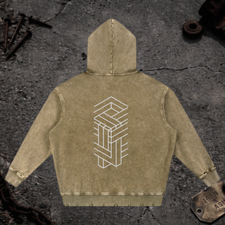 Paradigm - Snow Wash Hand-Frayed Heavyweight  Hoodie