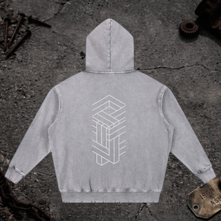 Paradigm - Snow Wash Hand-Frayed Heavyweight  Hoodie