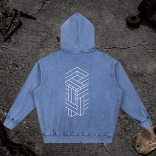 Paradigm - Snow Wash Hand-Frayed Heavyweight  Hoodie
