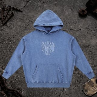 Paradigm - Snow Wash Hand-Frayed Heavyweight  Hoodie